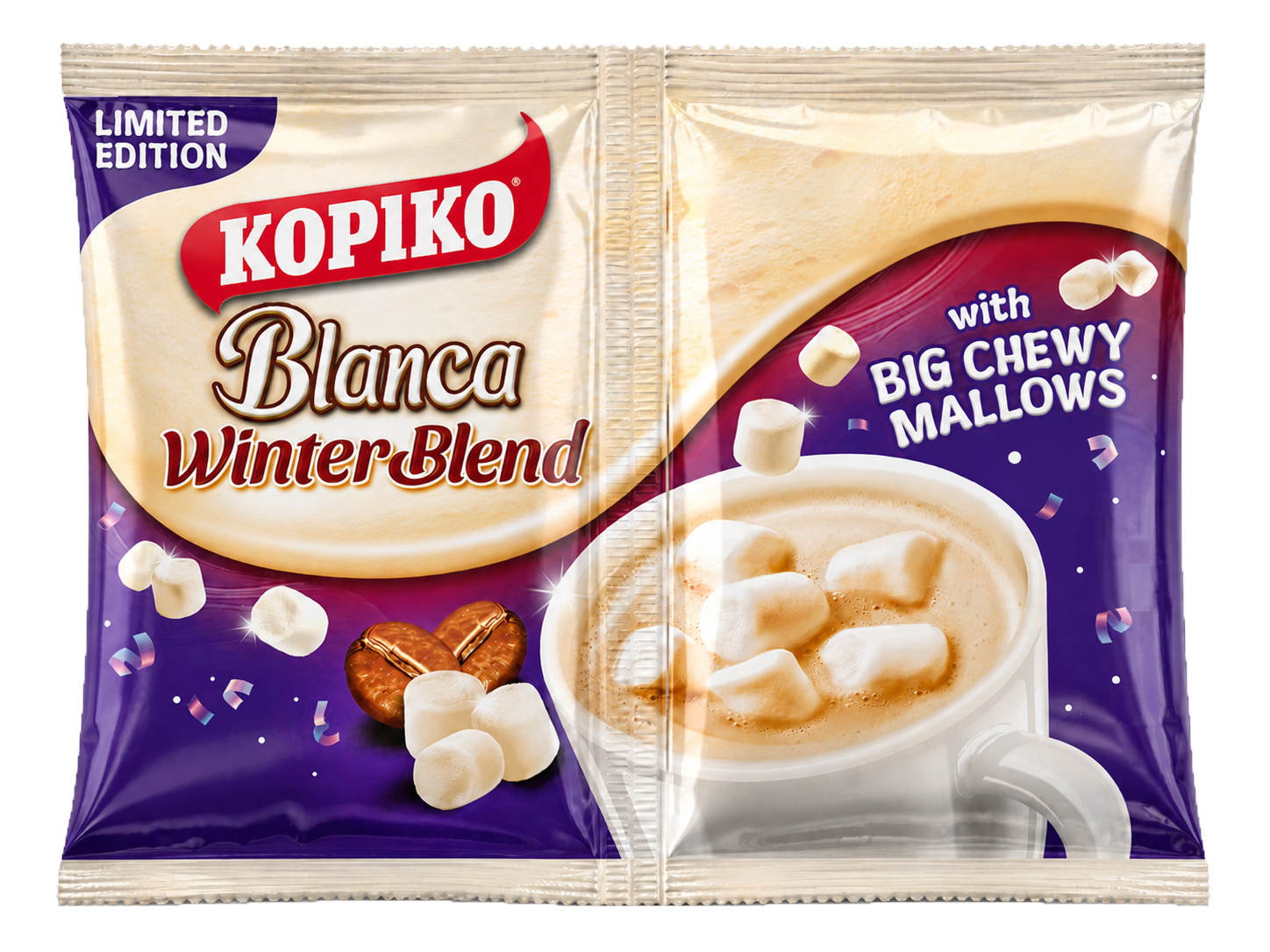 قهوه کوپیکو بلانکا مارشمالویی سری وینتر بلند یا ترکیب زمستانه بسته 10 عددی KOPIKO coffee BLANCA WB
